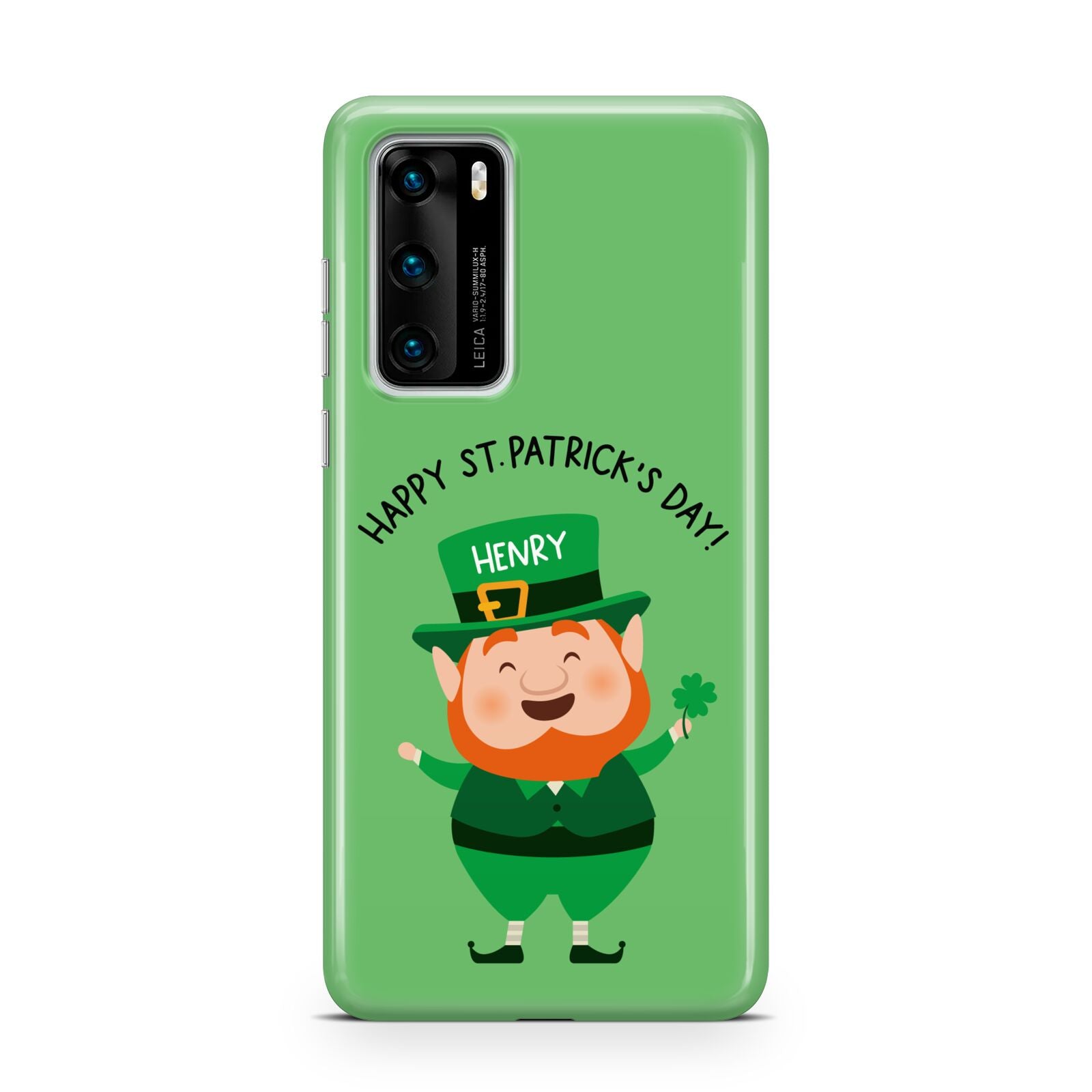 Personalised St Patricks Day Leprechaun Huawei P40 Phone Case