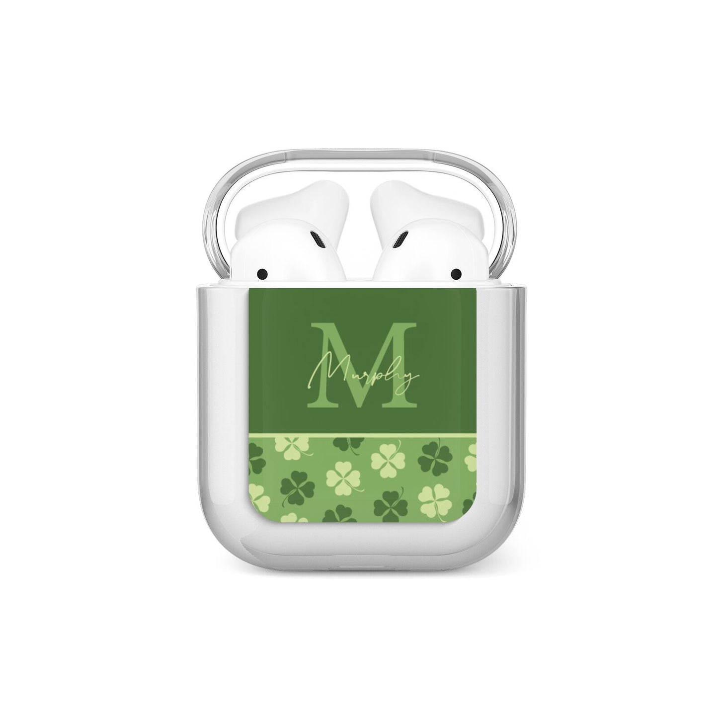 Personalised St Patricks Day Monogram AirPods Case