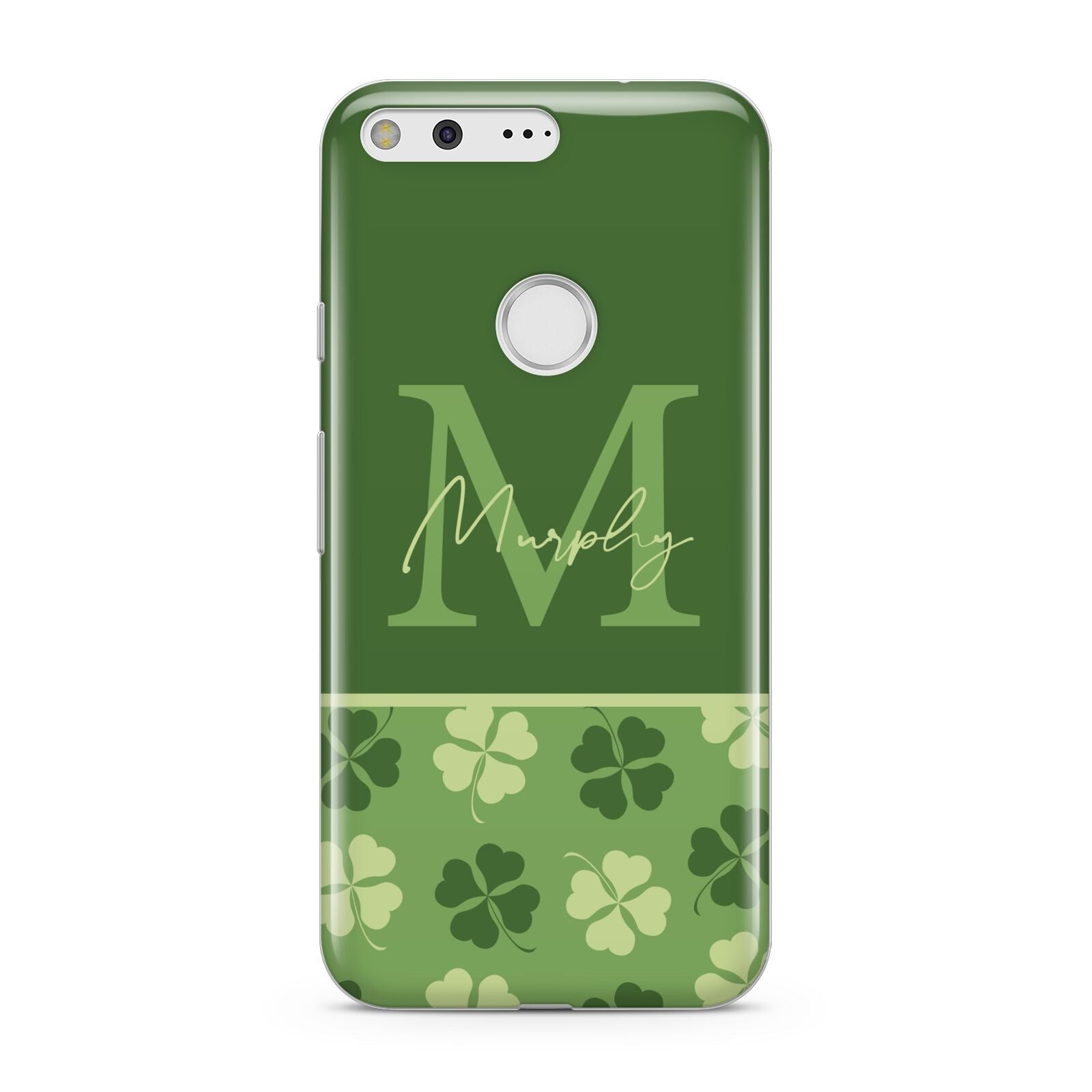 Personalised St Patricks Day Monogram Google Pixel Case