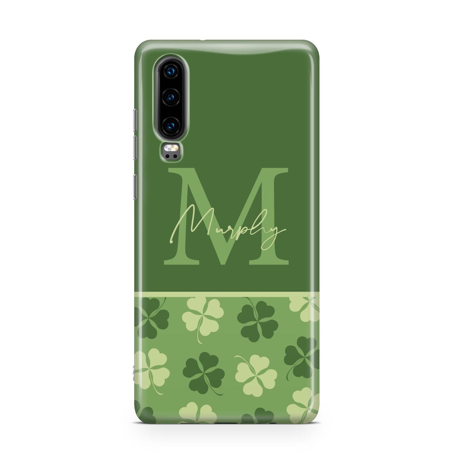 Personalised St Patricks Day Monogram Huawei P30 Phone Case