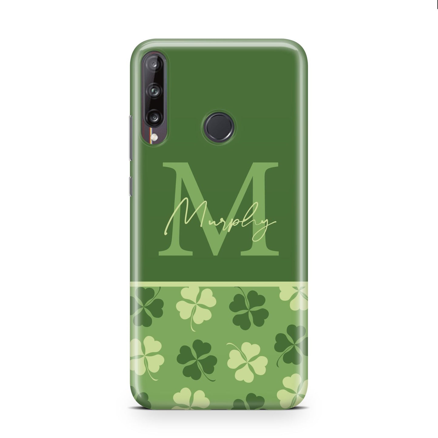 Personalised St Patricks Day Monogram Huawei P40 Lite E Phone Case