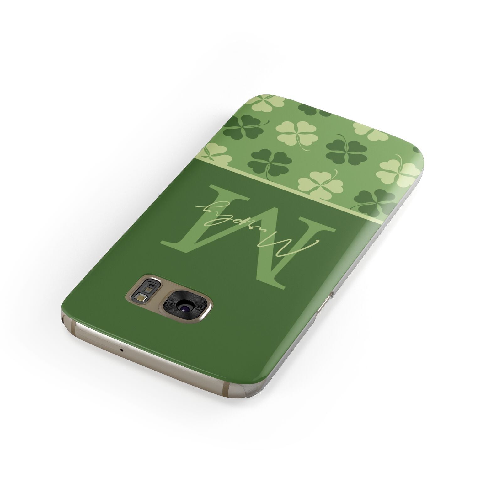 Personalised St Patricks Day Monogram Samsung Galaxy Case Front Close Up