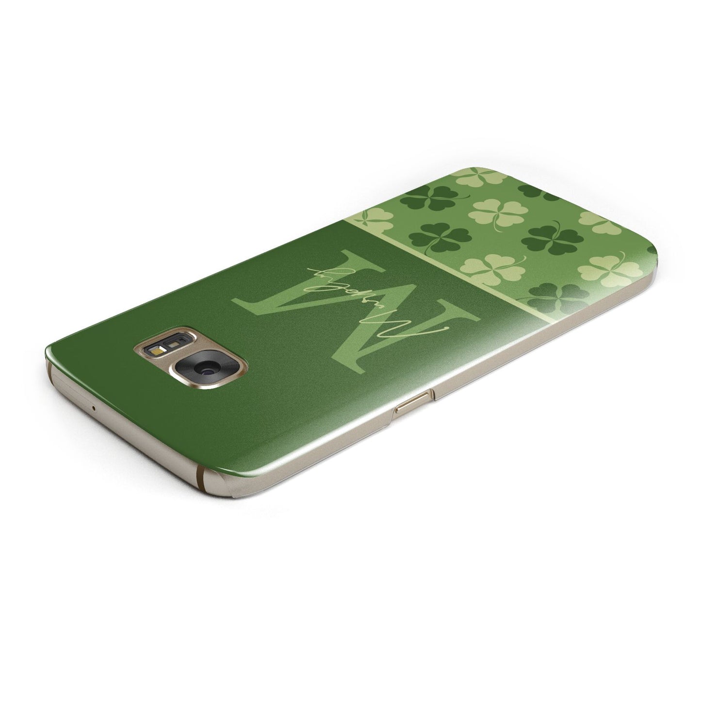 Personalised St Patricks Day Monogram Samsung Galaxy Case Top Cutout