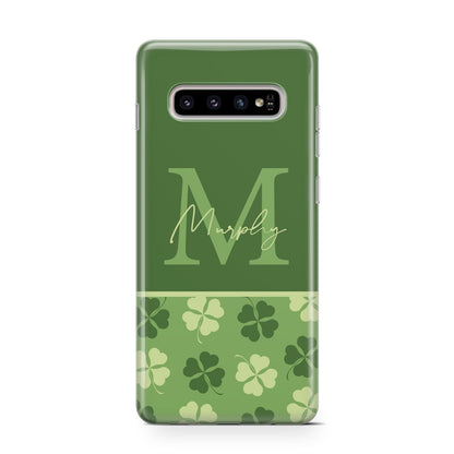 Personalised St Patricks Day Monogram Samsung Galaxy S10 Case