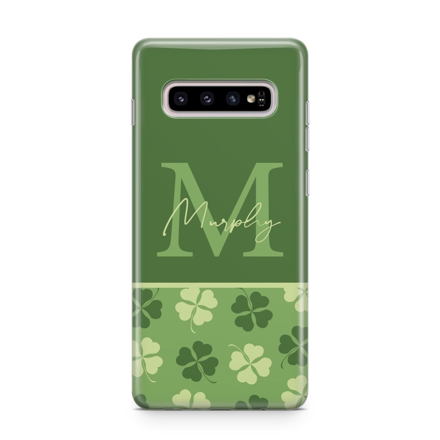 Personalised St Patricks Day Monogram Samsung Galaxy S10 Plus Case