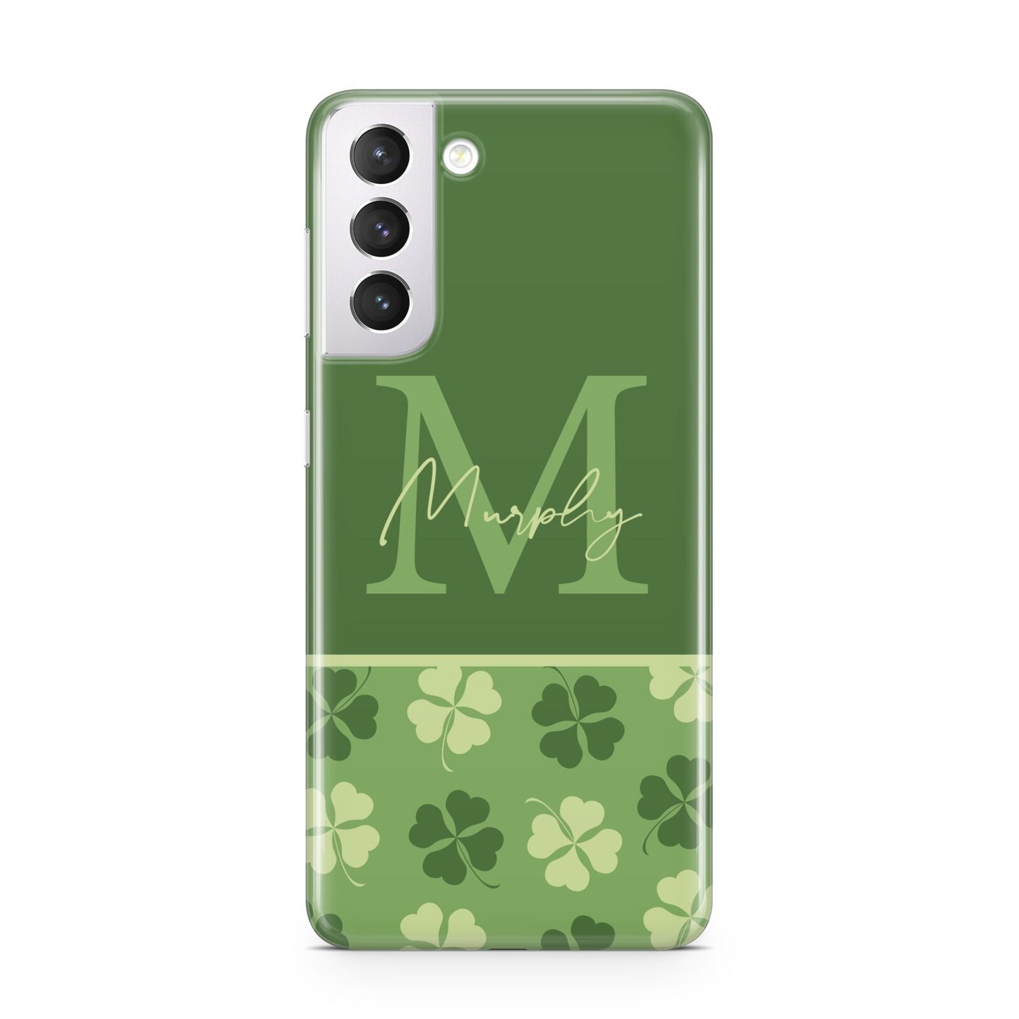 Personalised St Patricks Day Monogram Samsung S21 Case