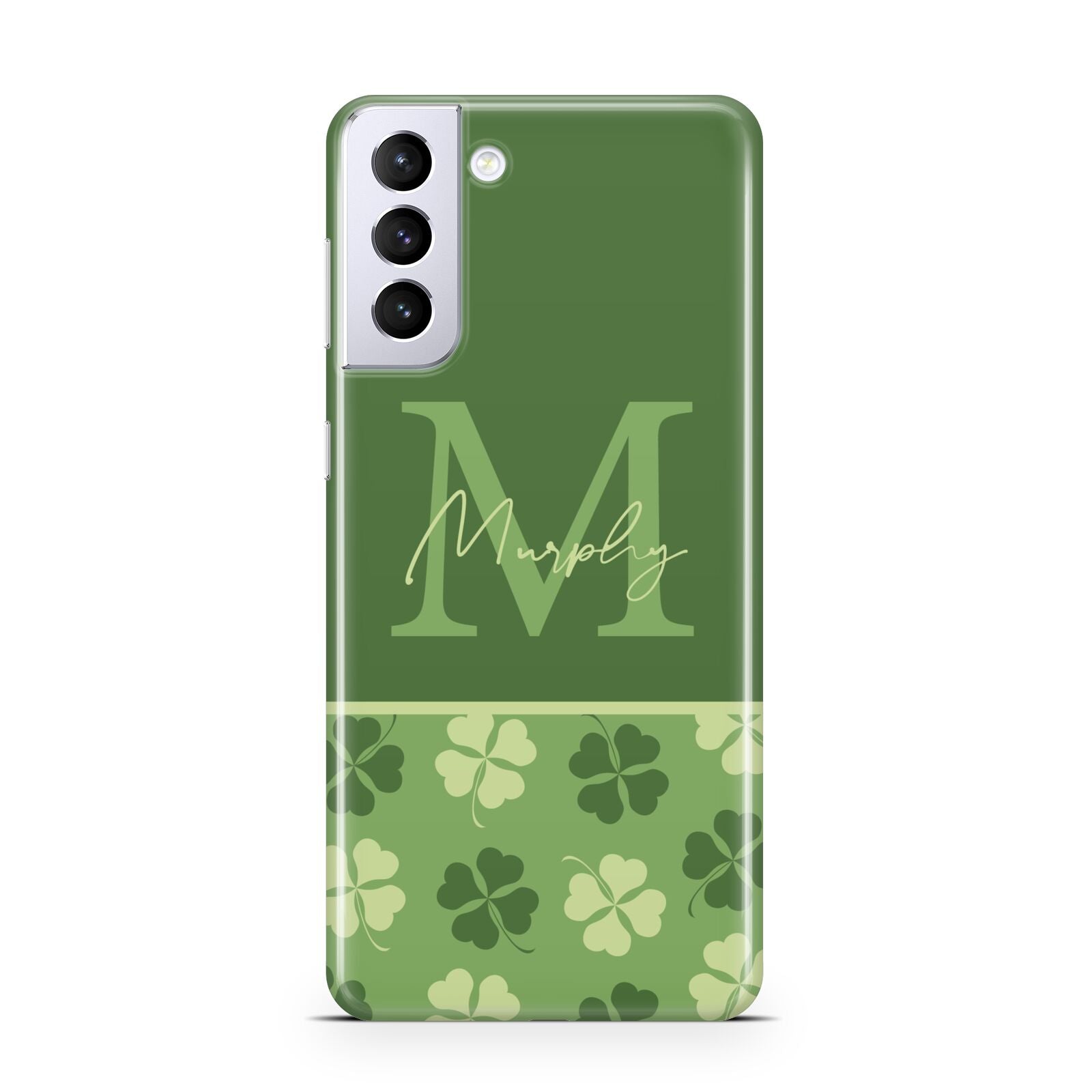 Personalised St Patricks Day Monogram Samsung S21 Plus Case