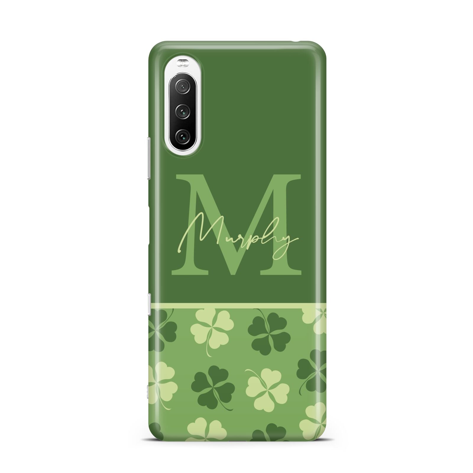 Personalised St Patricks Day Monogram Sony Xperia 10 III Case