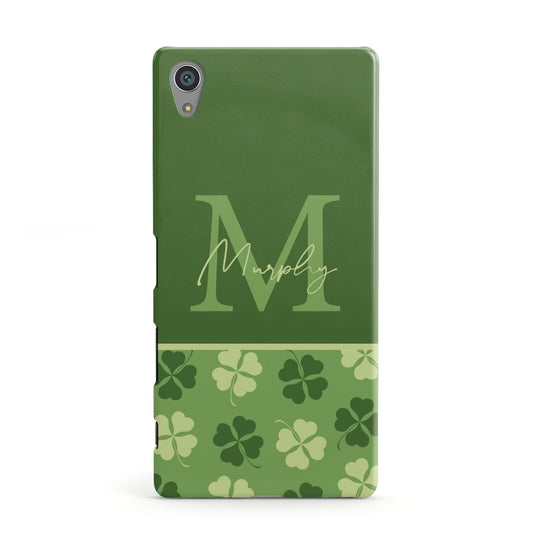 Personalised St Patricks Day Monogram Sony Xperia Case