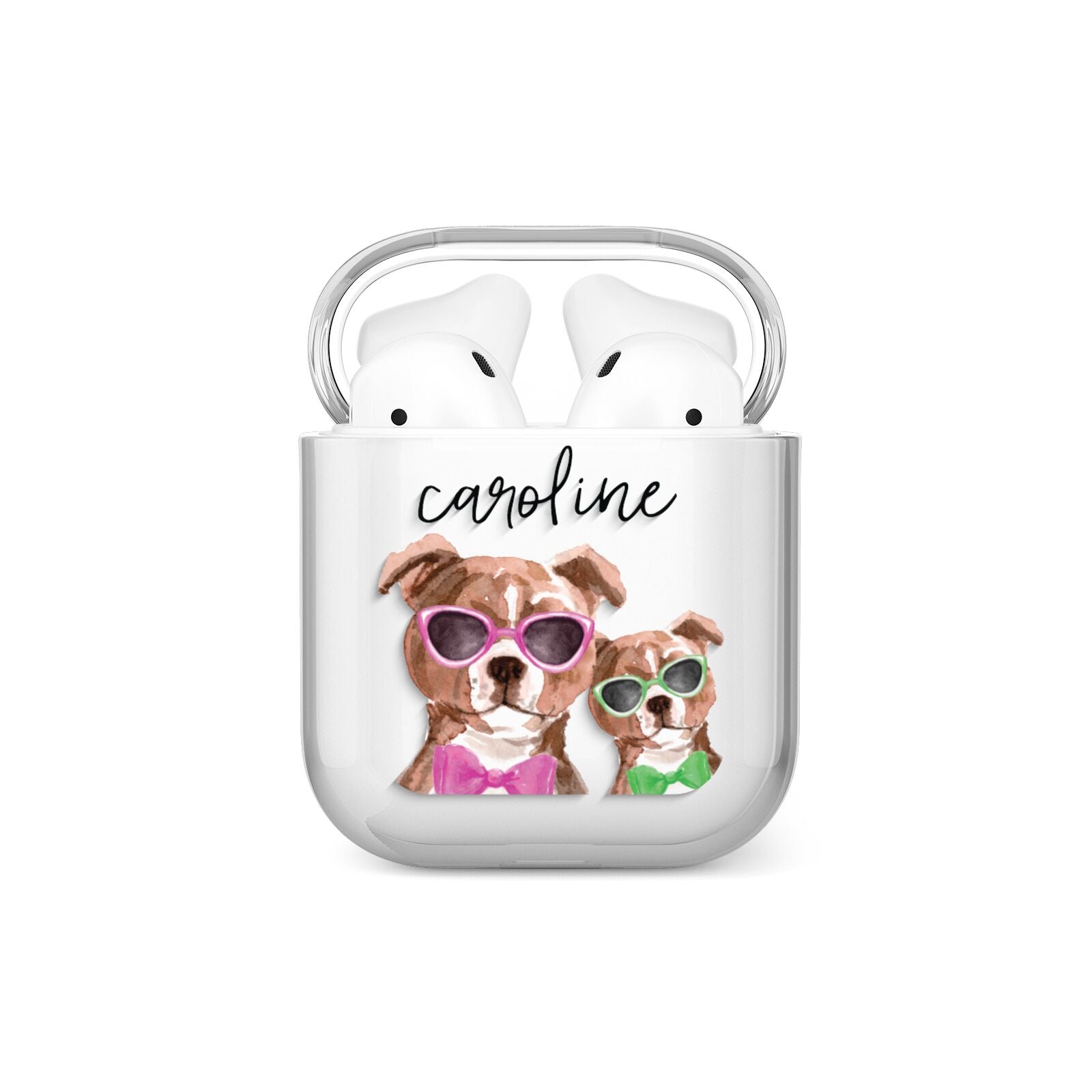 Personalised Staffordshire Bull Terrier AirPods Case