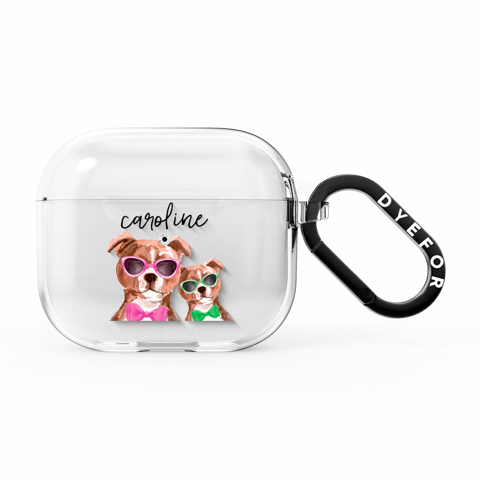 Personalised Staffordshire Bull Terrier AirPods Clear Case 3rd Gen