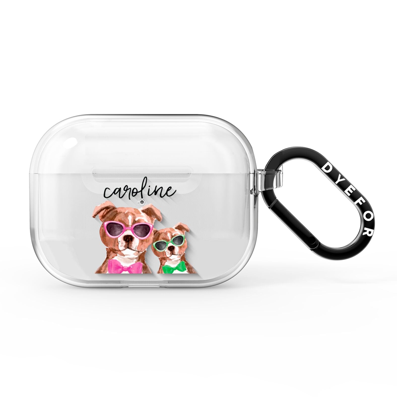 Personalised Staffordshire Bull Terrier AirPods Pro Clear Case