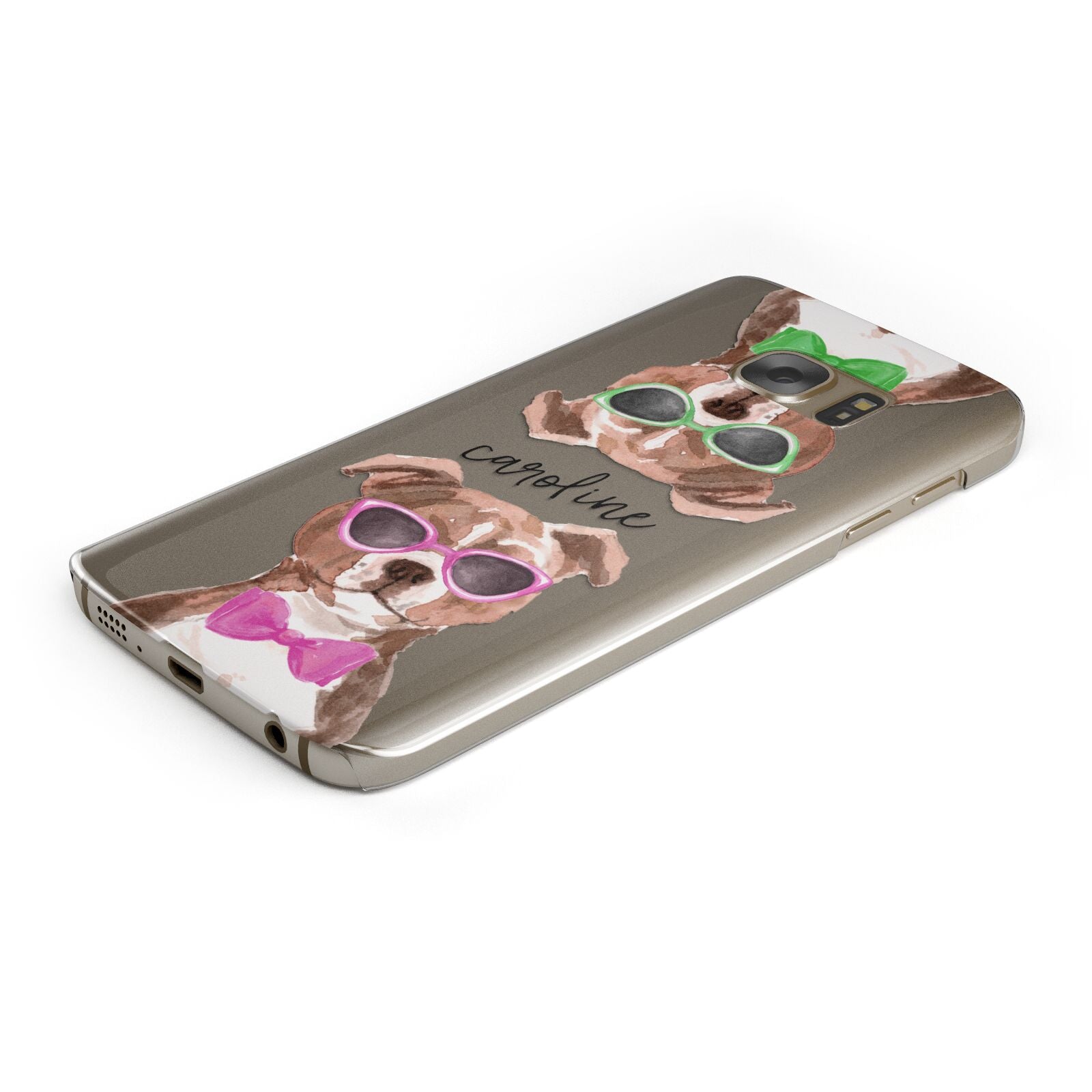 Personalised Staffordshire Bull Terrier Protective Samsung Galaxy Case Angled Image