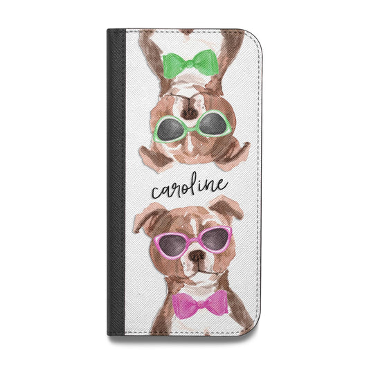 Personalised Staffordshire Bull Terrier Vegan Leather Flip Samsung Case