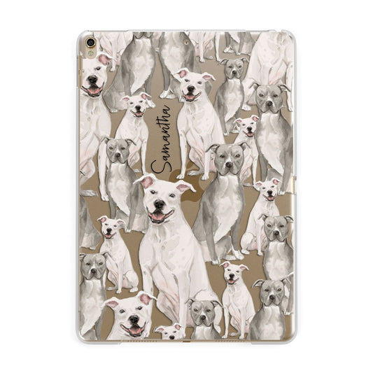 Personalised Staffordshire Dog Apple iPad Gold Case