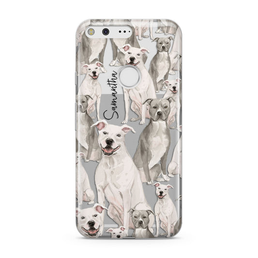 Personalised Staffordshire Dog Google Pixel Case