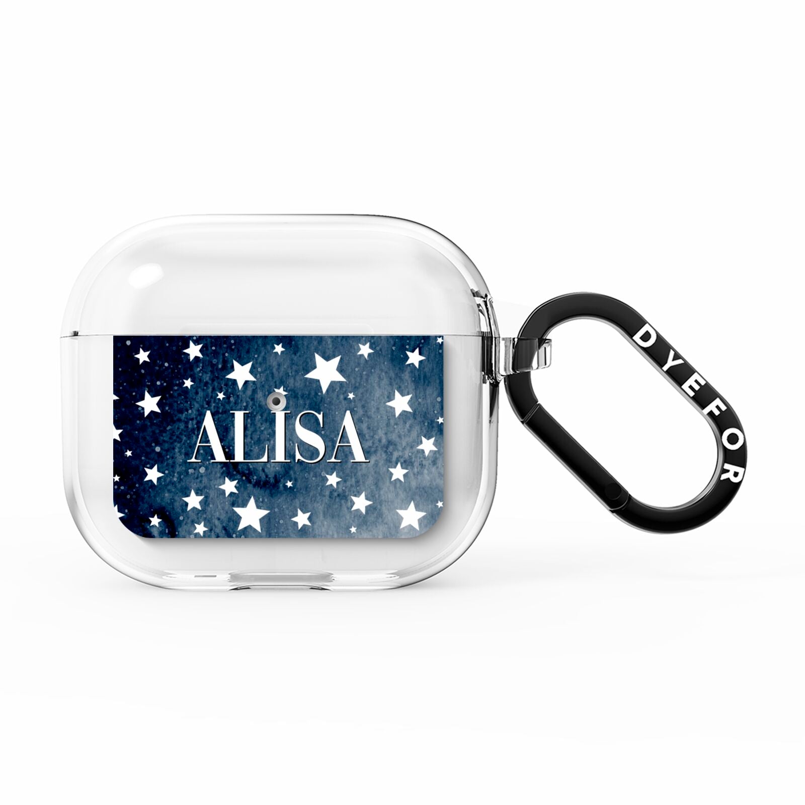 Personalised Star Print AirPods Clear Case 3rd Gen