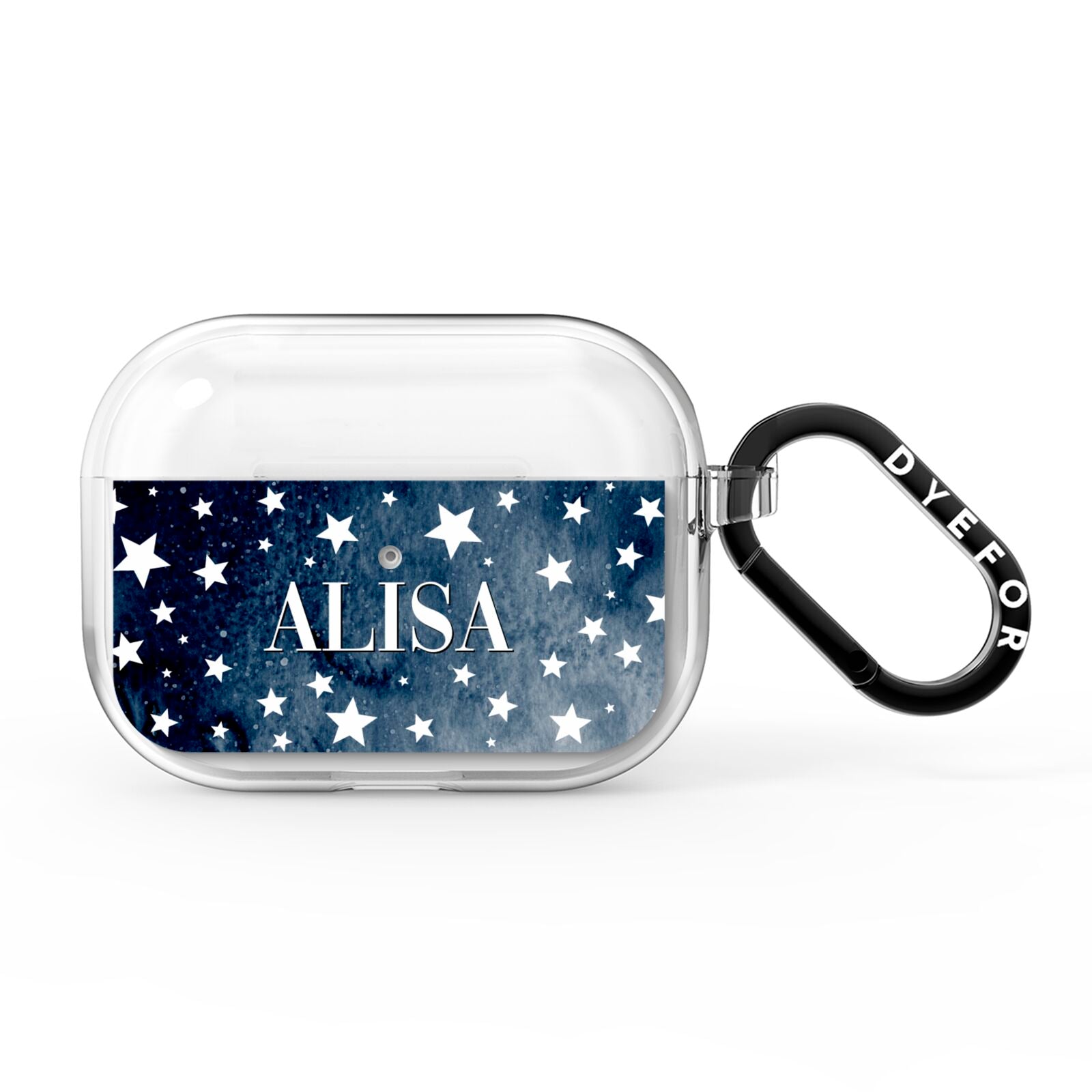 Personalised Star Print AirPods Pro Clear Case