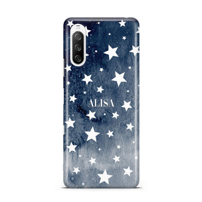 Personalised Star Print Sony Xperia 10 III Case