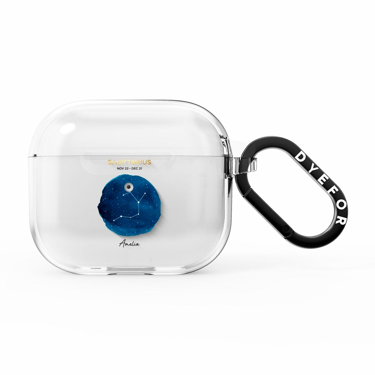 Personalised Star Sign AirPods Clear Case 3rd Gen