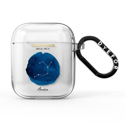 Personalised Star Sign AirPods Clear Case