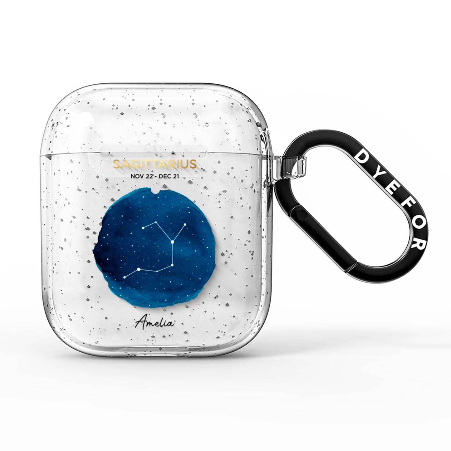 Personalised Star Sign AirPods Glitter Case