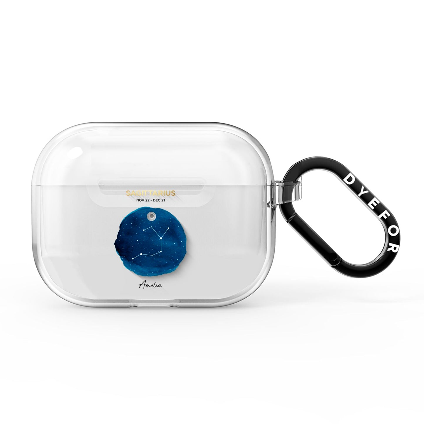 Personalised Star Sign AirPods Pro Clear Case