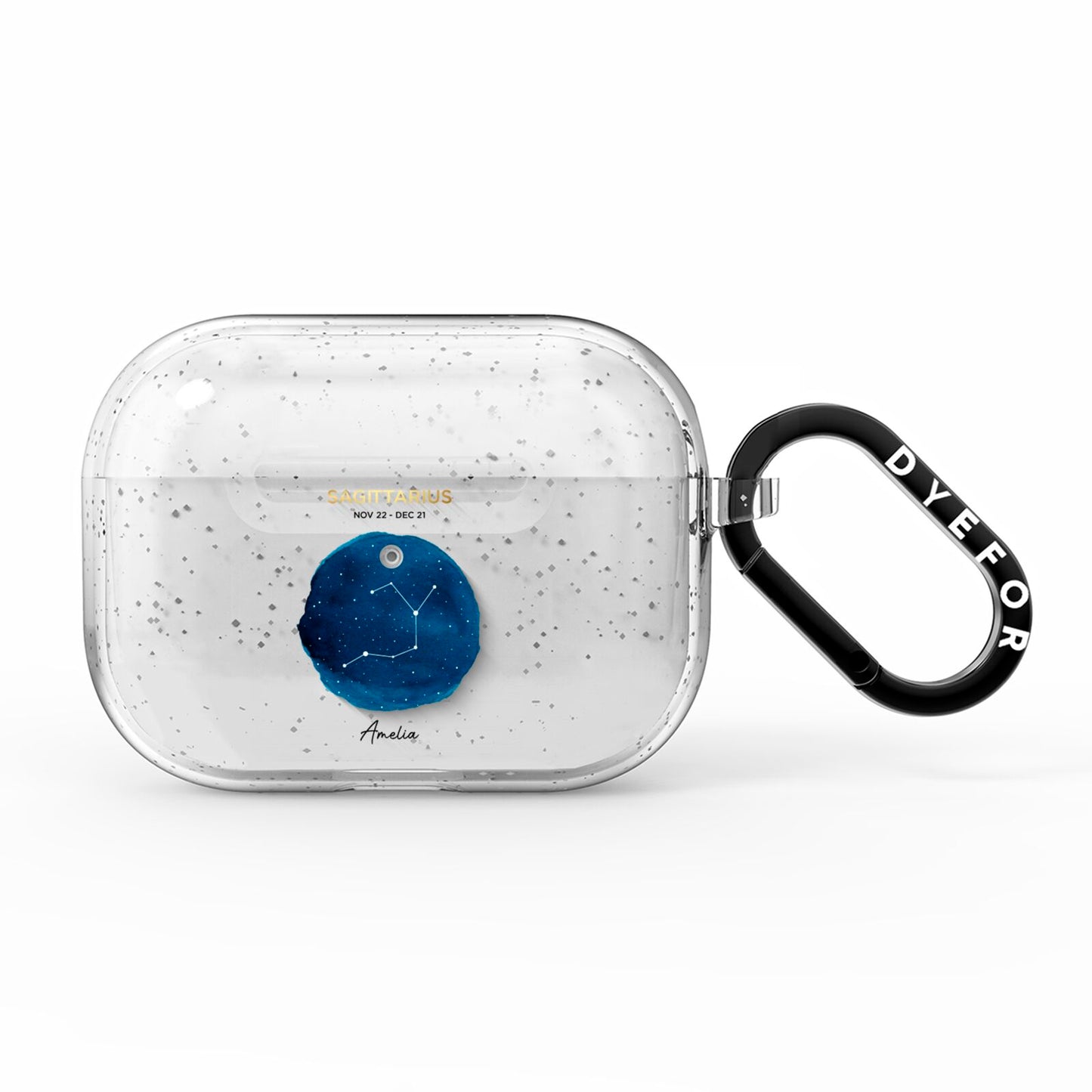 Personalised Star Sign AirPods Pro Glitter Case