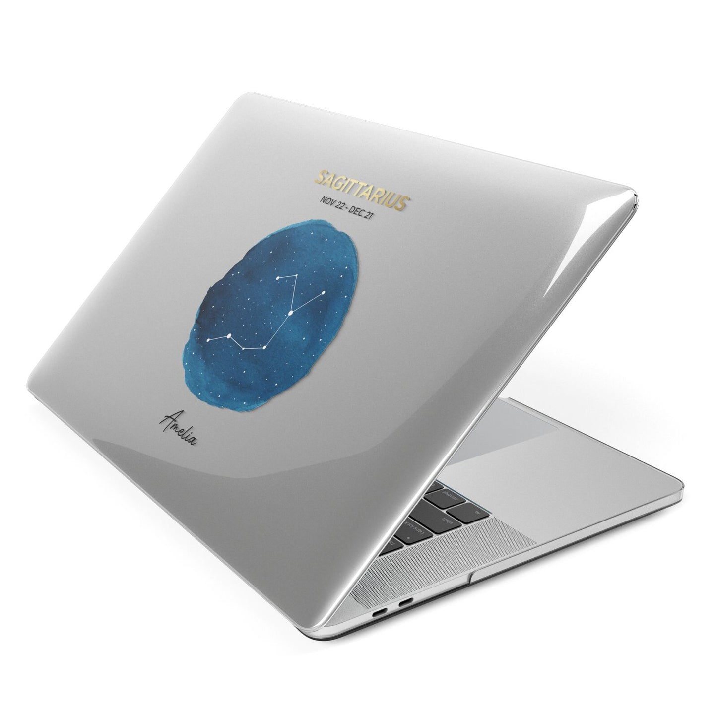 Personalised Star Sign Apple MacBook Case Side View