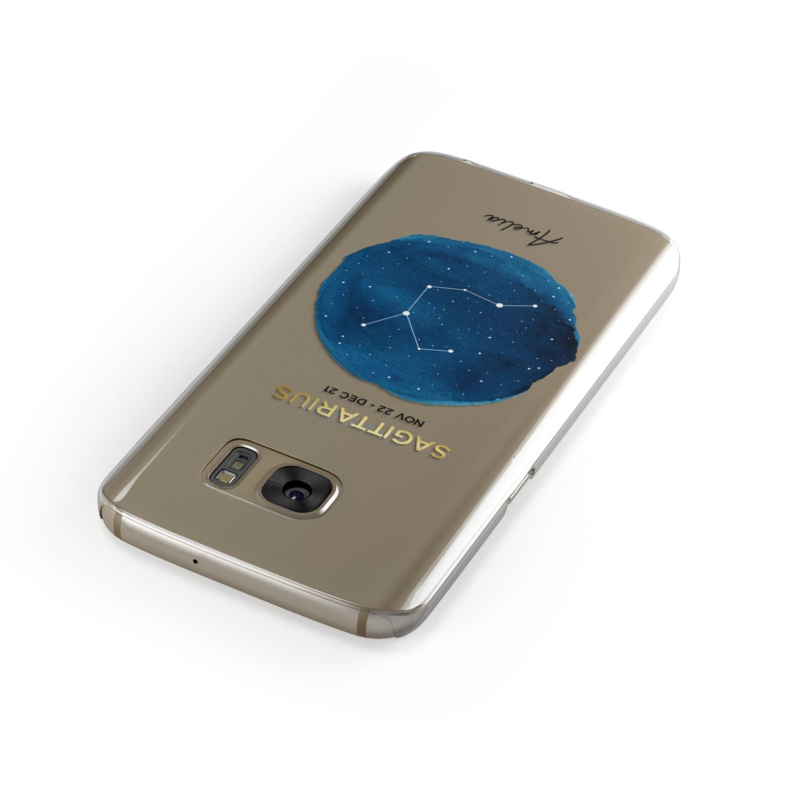 Personalised Star Sign Samsung Galaxy Case Front Close Up