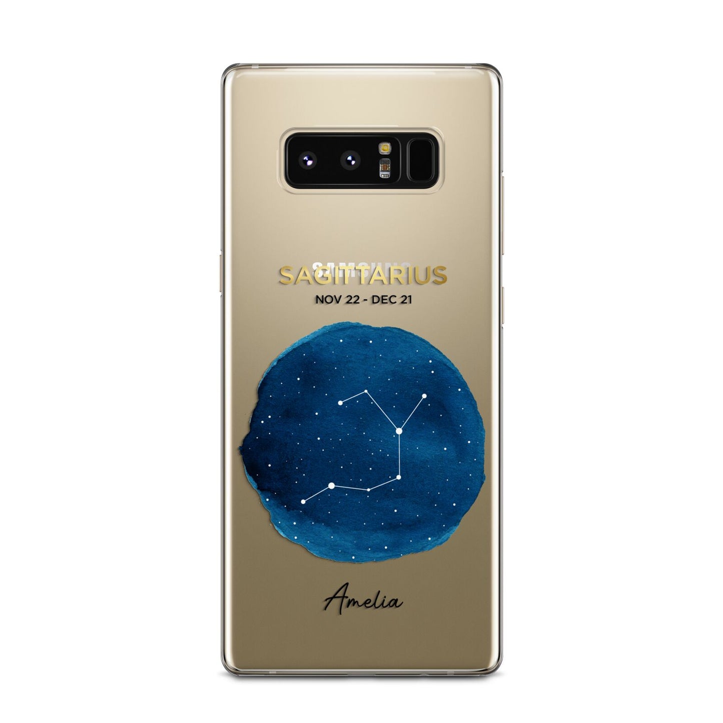 Personalised Star Sign Samsung Galaxy Note 8 Case