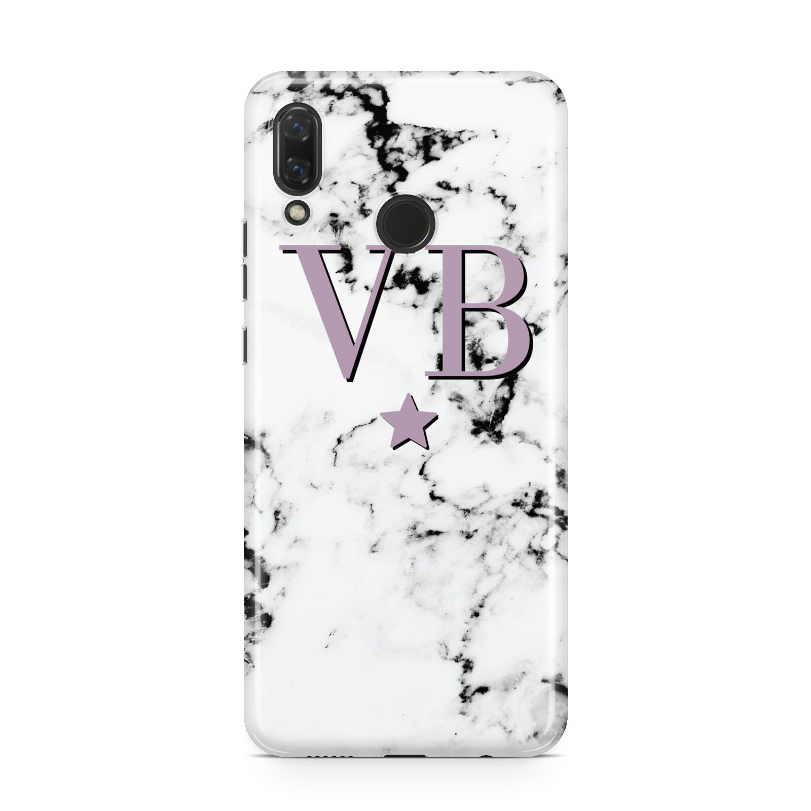 Personalised Star With Monogram Marble Huawei Nova 3 Phone Case