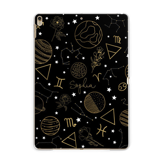 Personalised Stargazer Apple iPad Gold Case