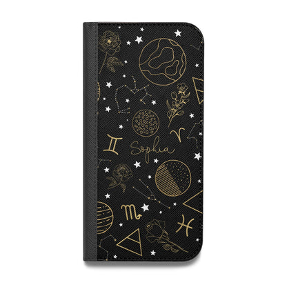 Personalised Stargazer Vegan Leather Flip iPhone Case