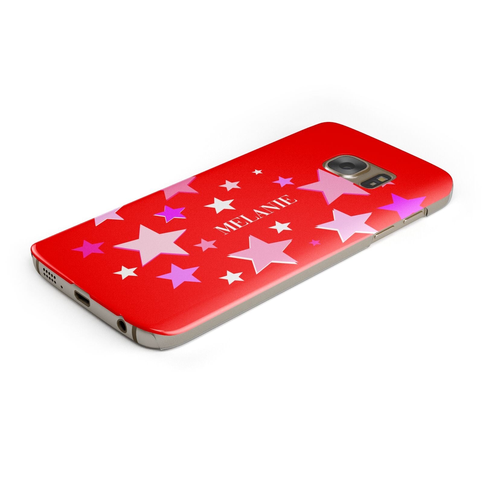 Personalised Stars Protective Samsung Galaxy Case Angled Image