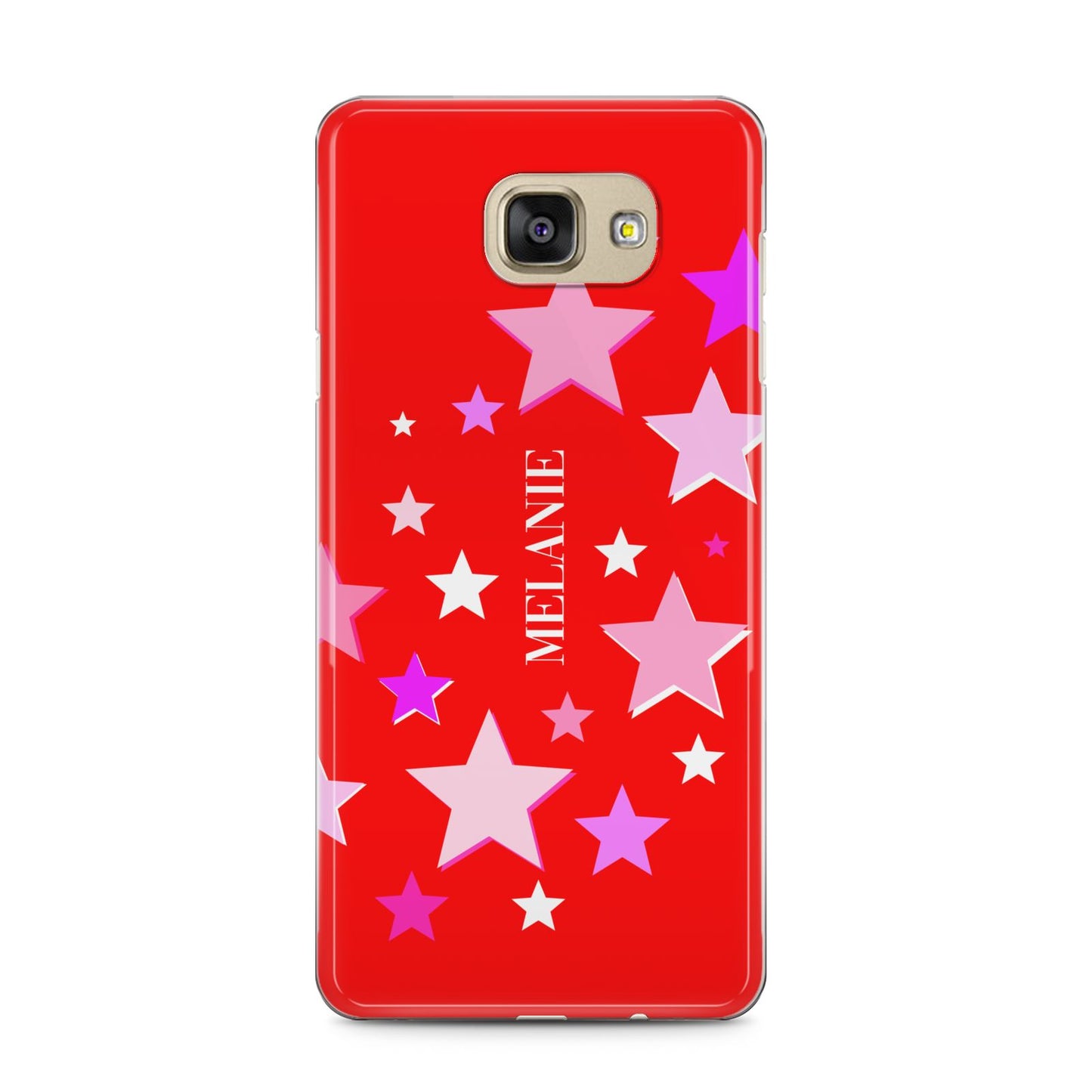 Personalised Stars Samsung Galaxy A5 2016 Case on gold phone