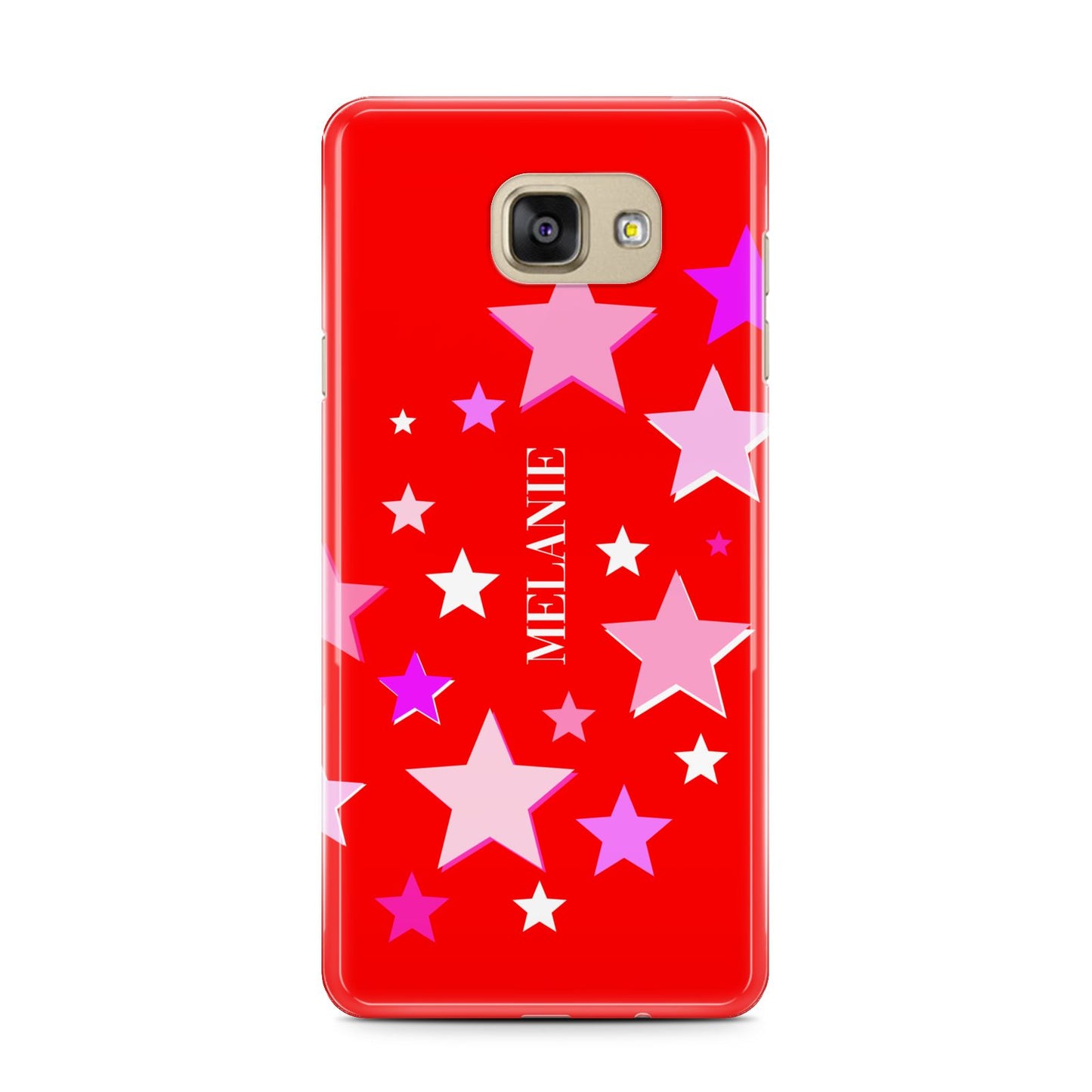 Personalised Stars Samsung Galaxy A7 2016 Case on gold phone