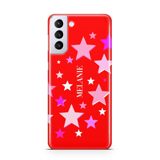 Personalised Stars Samsung S21 Plus Phone Case