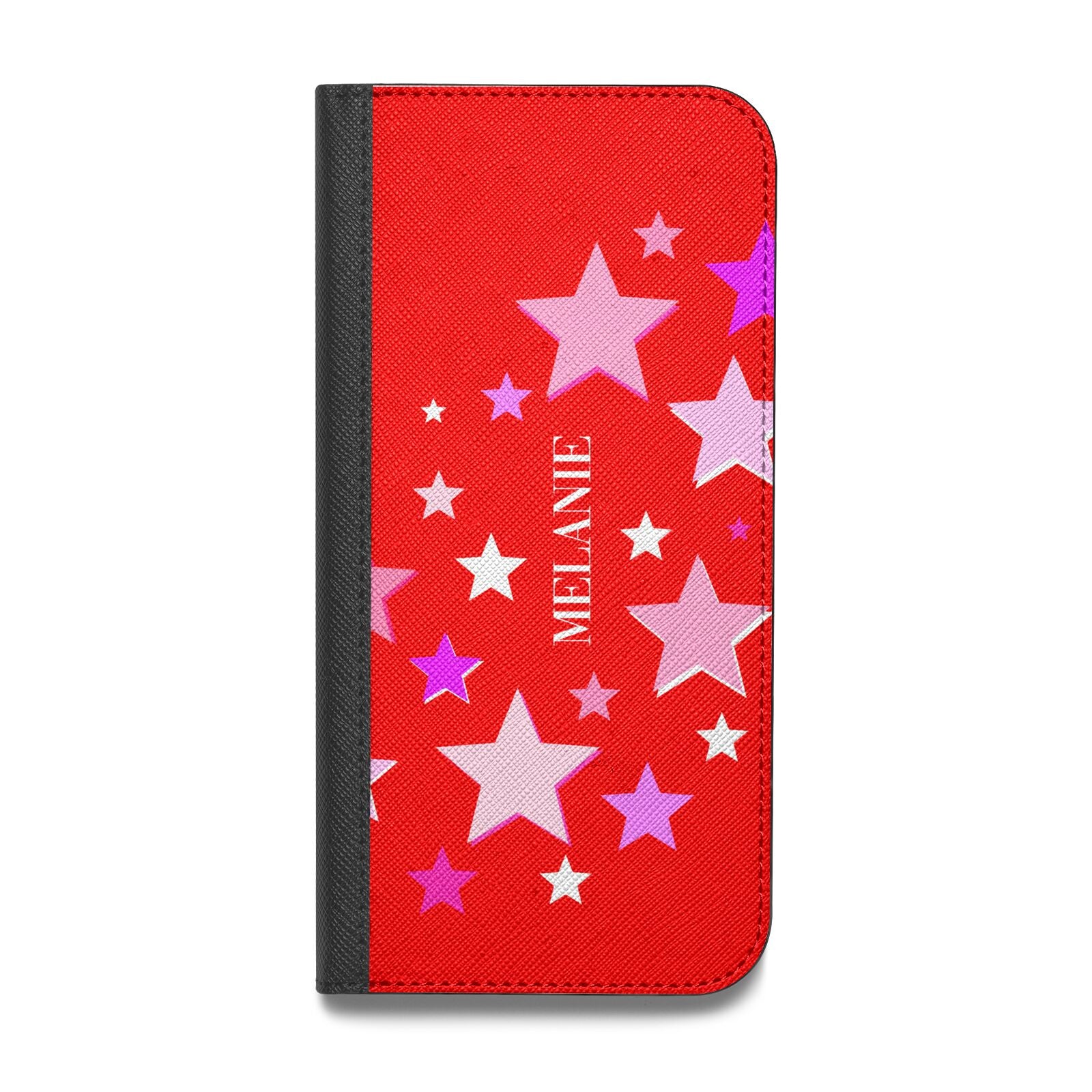 Personalised Stars Vegan Leather Flip iPhone Case