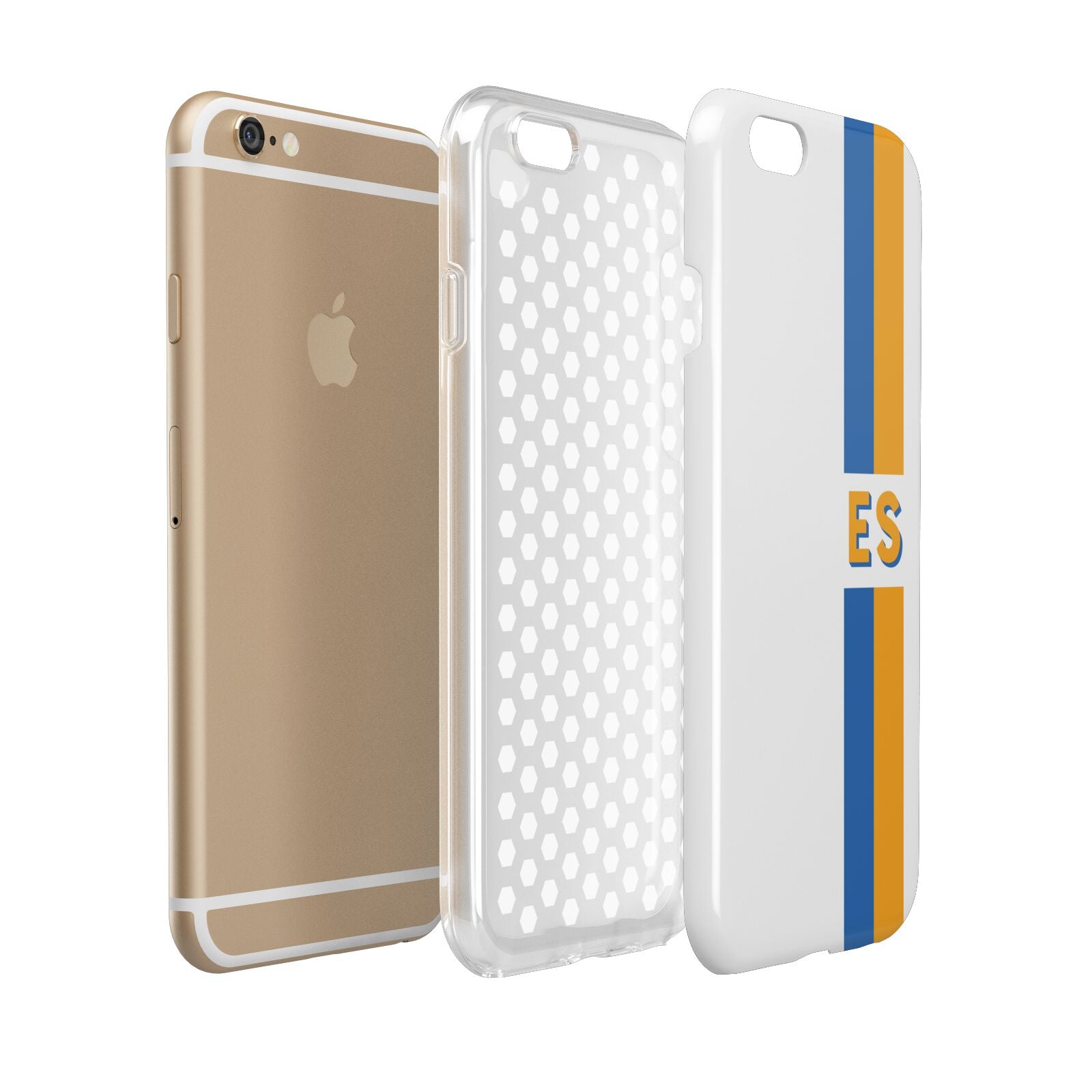 Personalised Striped Apple iPhone 6 3D Tough Case Expanded view