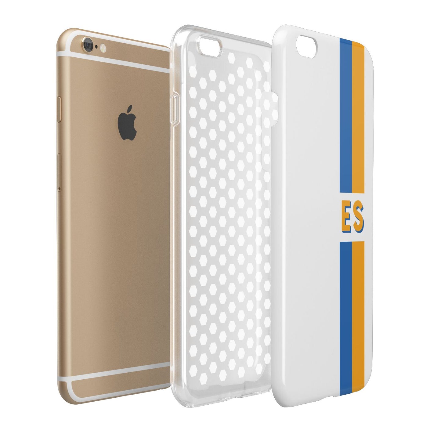 Personalised Striped Apple iPhone 6 Plus 3D Tough Case Expand Detail Image