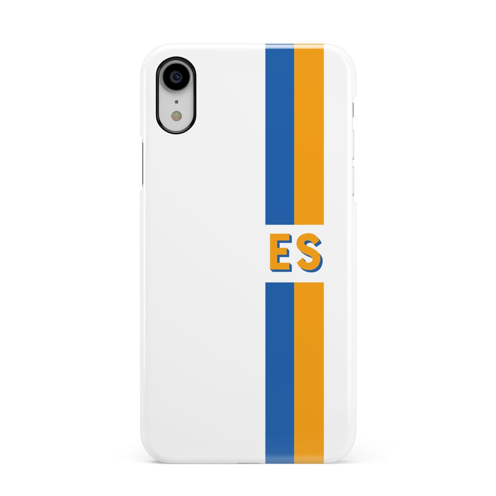 Personalised Striped Apple iPhone XR White 3D Snap Case