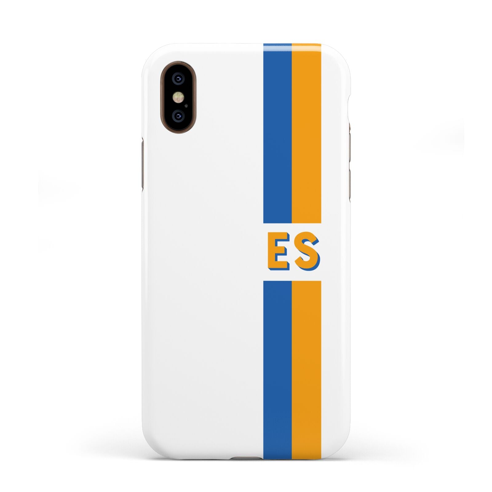 Personalised Striped Apple iPhone XS 3D Tough