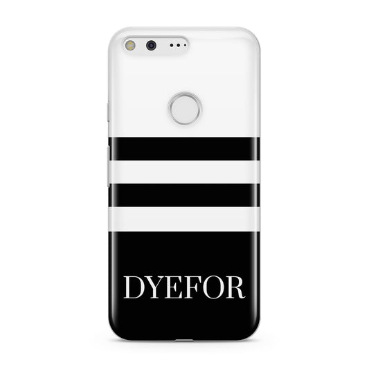 Personalised Striped Name Google Pixel Case