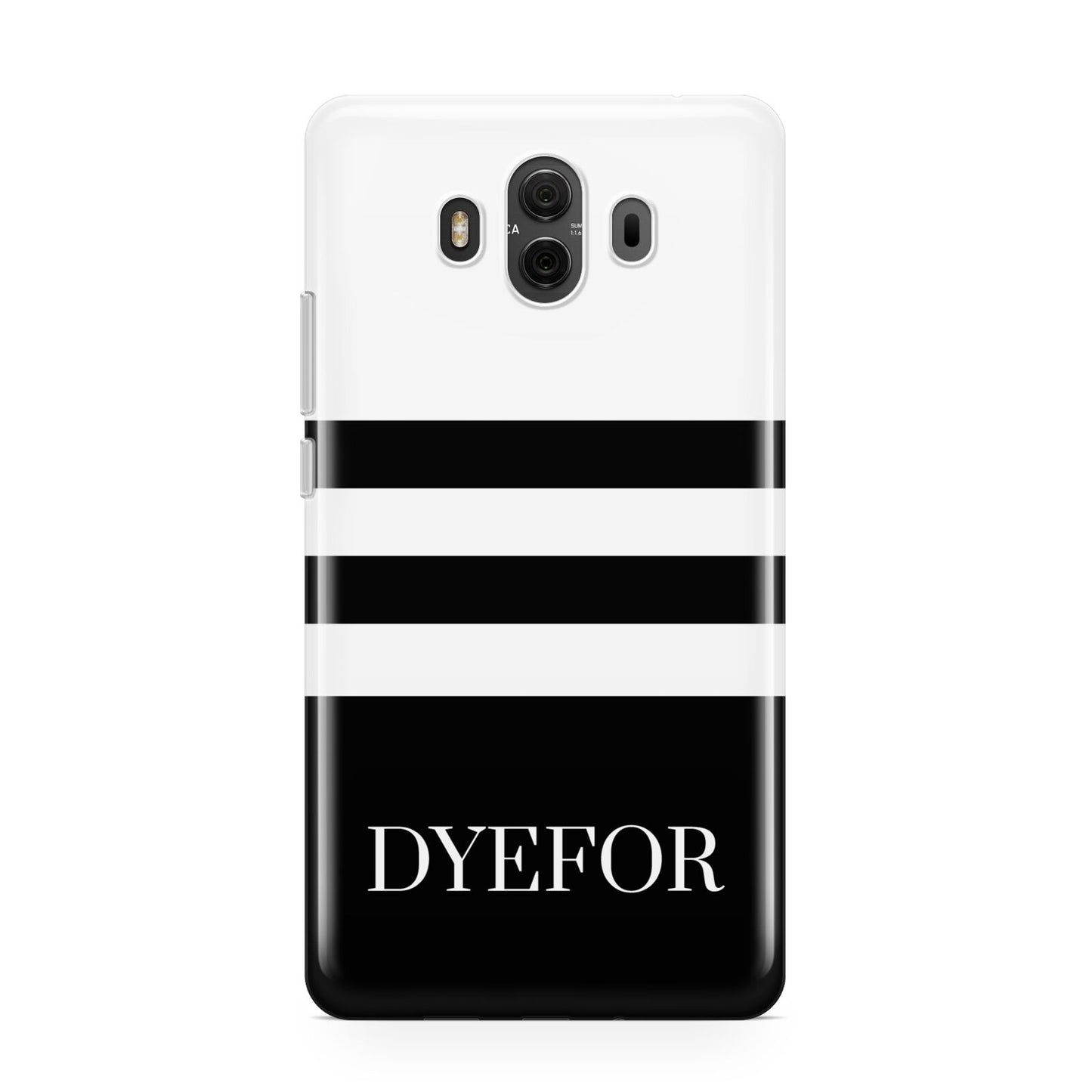 Personalised Striped Name Huawei Mate 10 Protective Phone Case