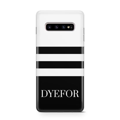 Personalised Striped Name Samsung Galaxy S10 Case