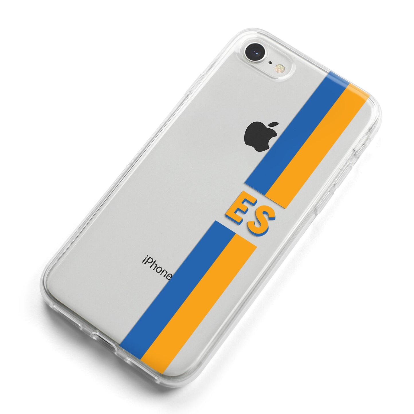 Personalised Striped iPhone 8 Bumper Case on Silver iPhone Alternative Image