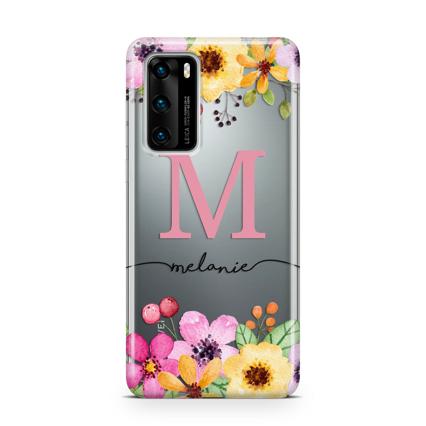 Personalised Summer Flowers Huawei P40 Phone Case