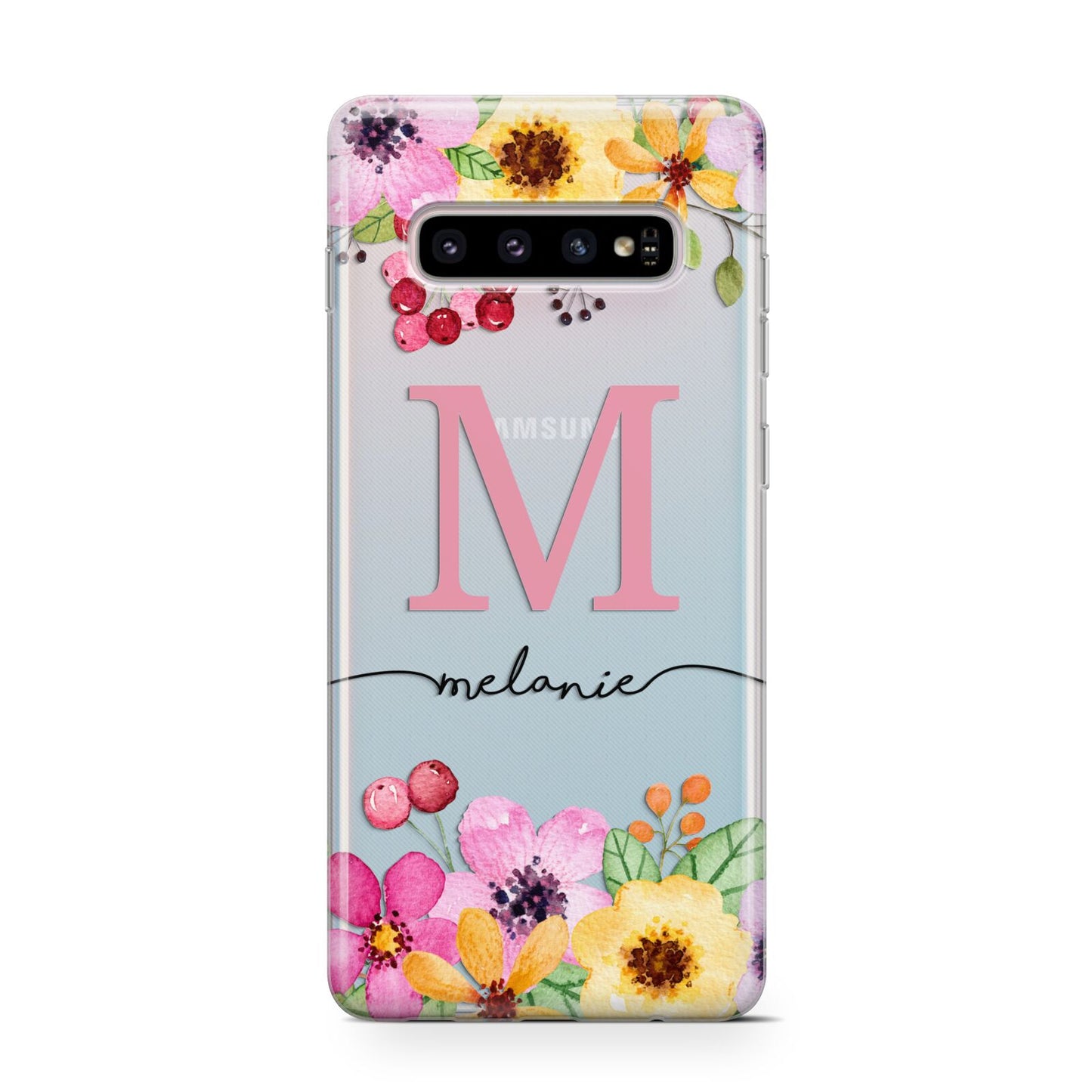 Personalised Summer Flowers Protective Samsung Galaxy Case