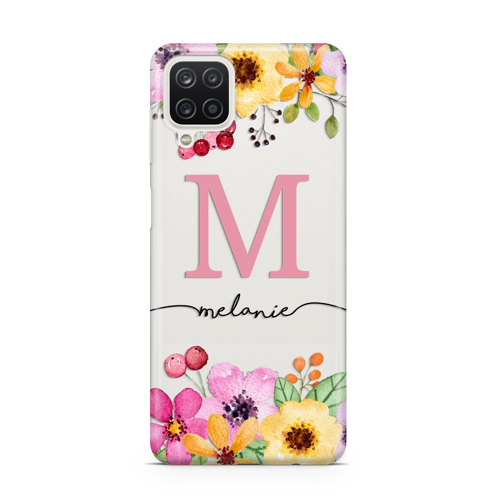 Personalised Summer Flowers Samsung A12 Case